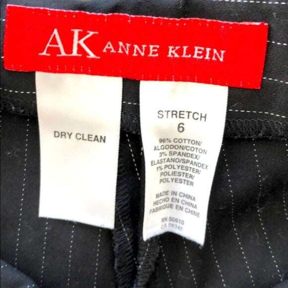Anne Klein Ladies Dress Pants Size 6 Black w/white - Picture 4 of 6